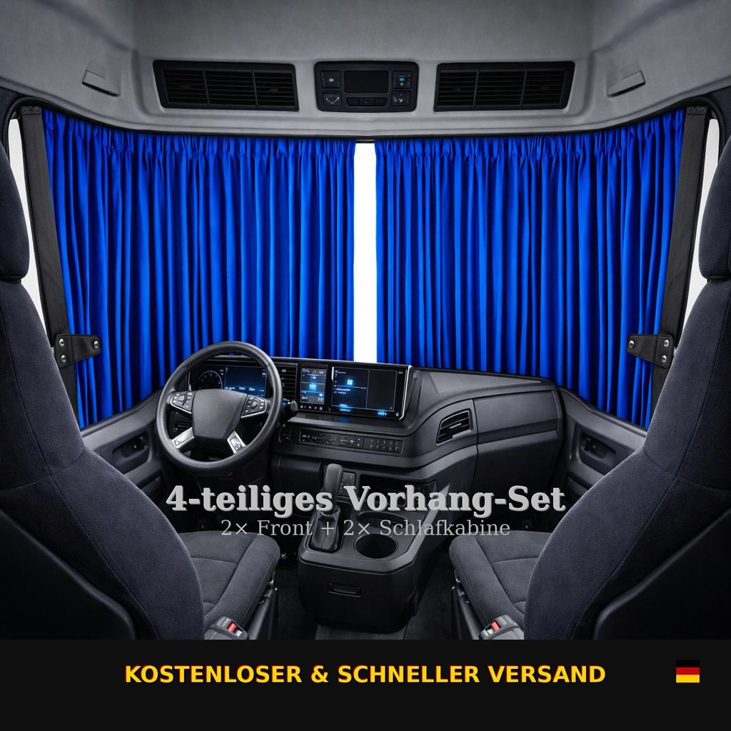 Tende per camion Actros L MP4 MP5 4 pezzi. Parabrezza Immagine del prodotto 