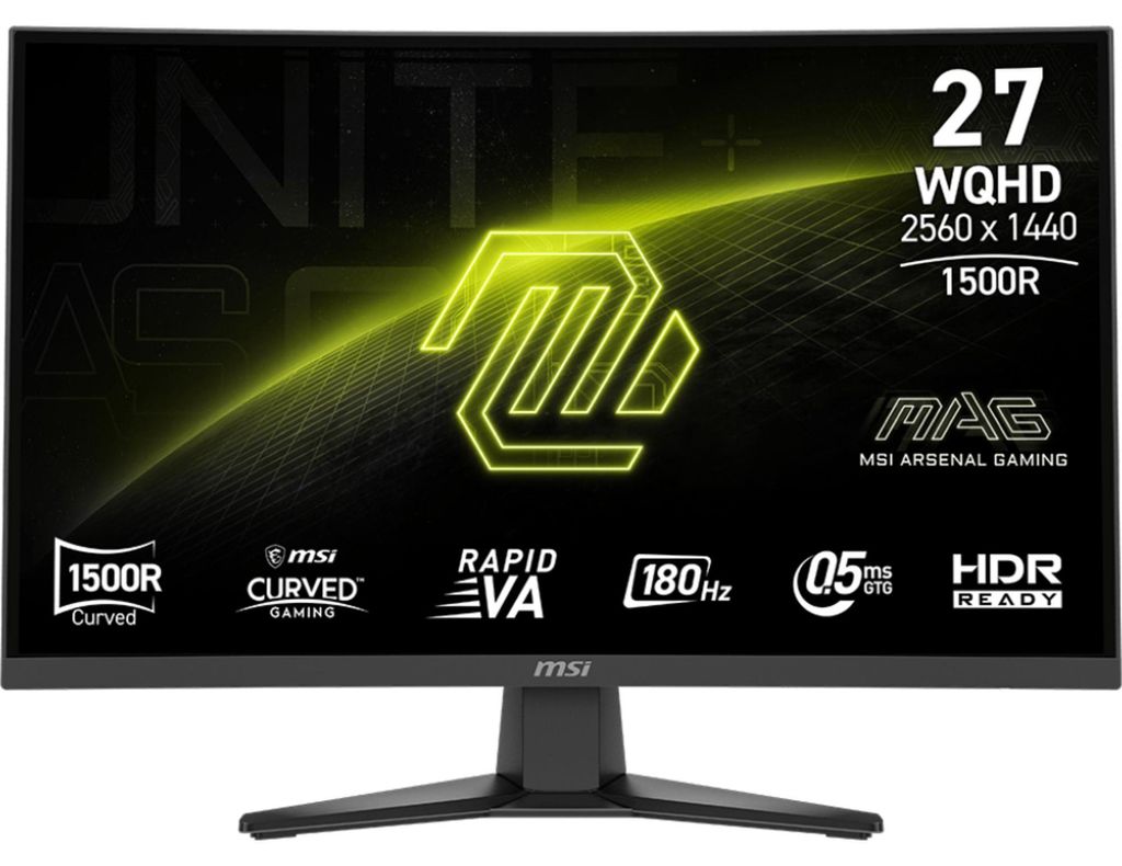 MSI MAG 275CQFDE E18, 68,6 cm (27"), 2560 x 1440 Pixel, Wide Quad HD, 0,5 ms, Schwarz