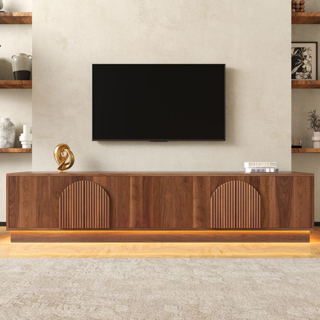 TV komoda Merax s LED osvetlením a bočným pruhom, TV Obrázok produktu 