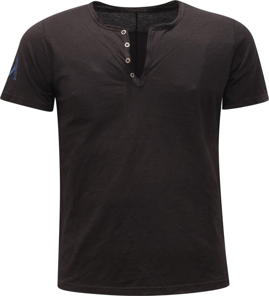 0880Av Maglia Uomo Messagerie Slim Fit Man T-Shirt Black