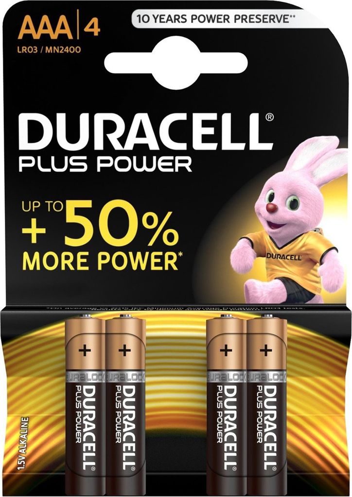 DURACELL Alkaline Batterie "PLUS POWER" Micro AAA 4er