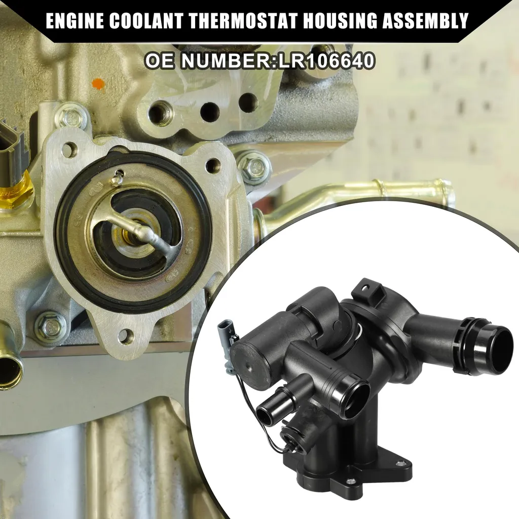 Boîtier Thermostat LR106640 pour Jaguar XF 2017-2023 - Pièce Moteur Noir