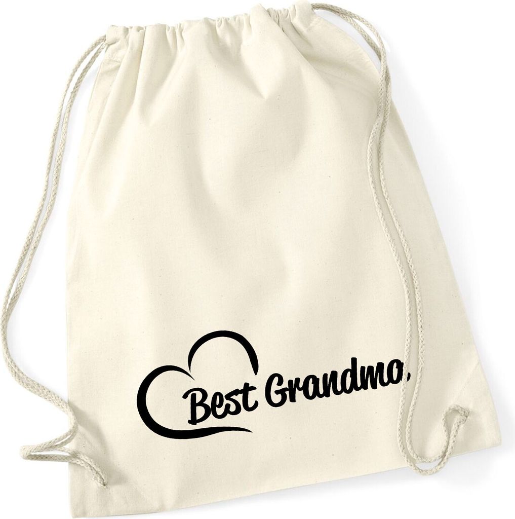 Huuraa Rucksack Best Grandma Heart Geschenk 12 Liter Natural Baumwolle Best Grandma Accessoire