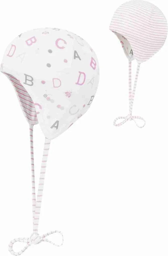Berretto Reversibile Döll per Bambina - Strisce e Lettere Colorate