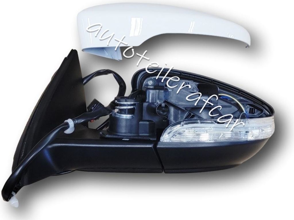 Außenspiegel Spiegel links elektrisch für Für VW PASSAT B7 2010 - 15 weiss LC9A
