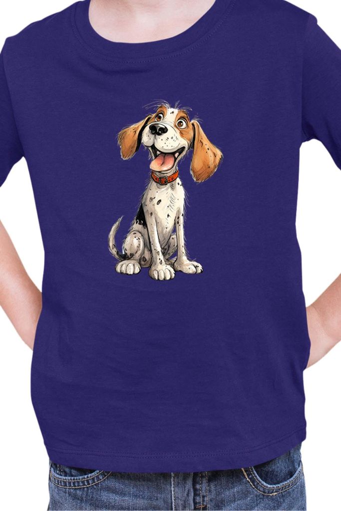 Kinder T-Shirt Funny Dogs Breeds Beagle Dog Breed 010, 12-13 Jahr - 152 / Dunkelblau