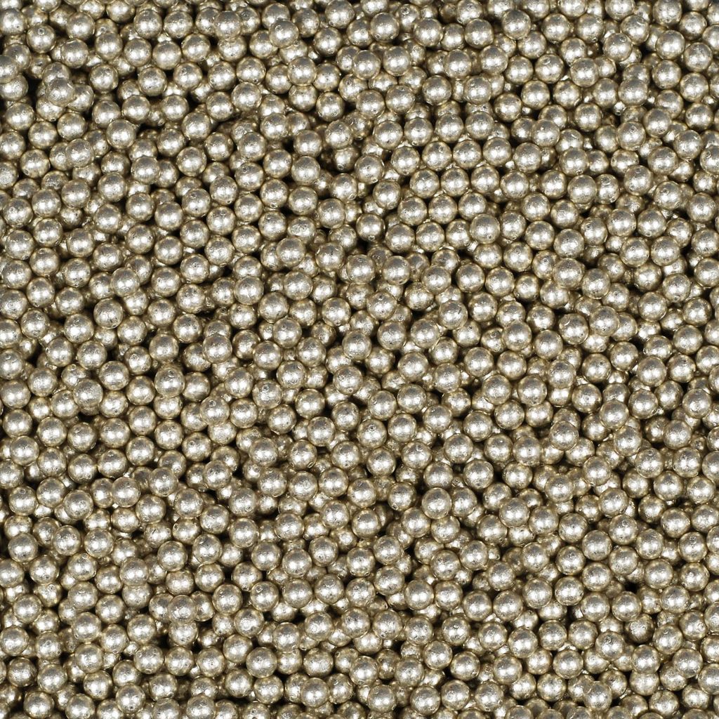 Metallic Glasperlen 3-3,5Mm/100Ml. Weissgold