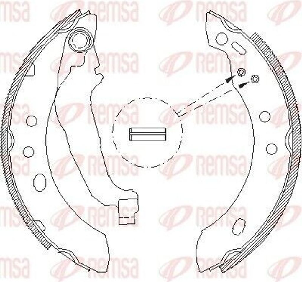 REMSA Bremsbackensatz Trommelbremse Hinten für NISSAN MICRA Produktbild 