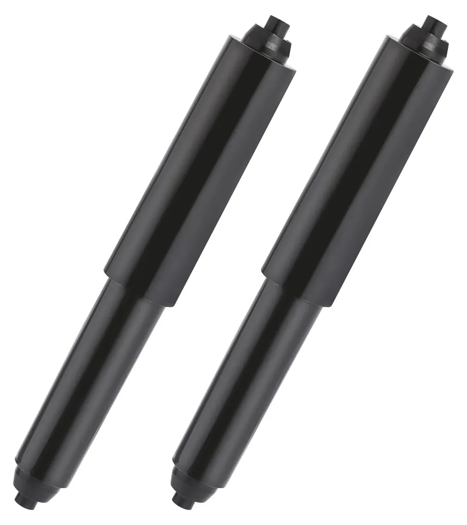 Porte-rouleau de papier toilette noir : lot de 2 tiges de rechange WC