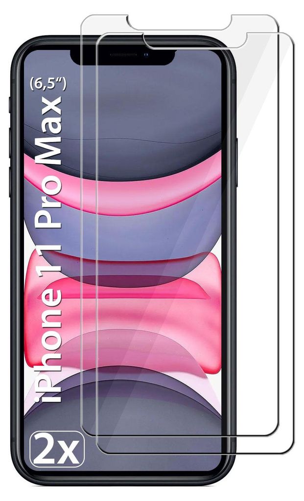 2x iPhone 11 Pro Max Panzerglas Panzerfolie Schutzglasfolie Produktbild 