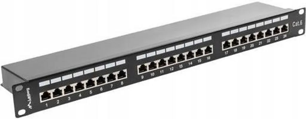 Lanberg Patch Panel 24 Port Cat 6 FTP 1U 19" PPS6-1024-B Shielded Black - 3