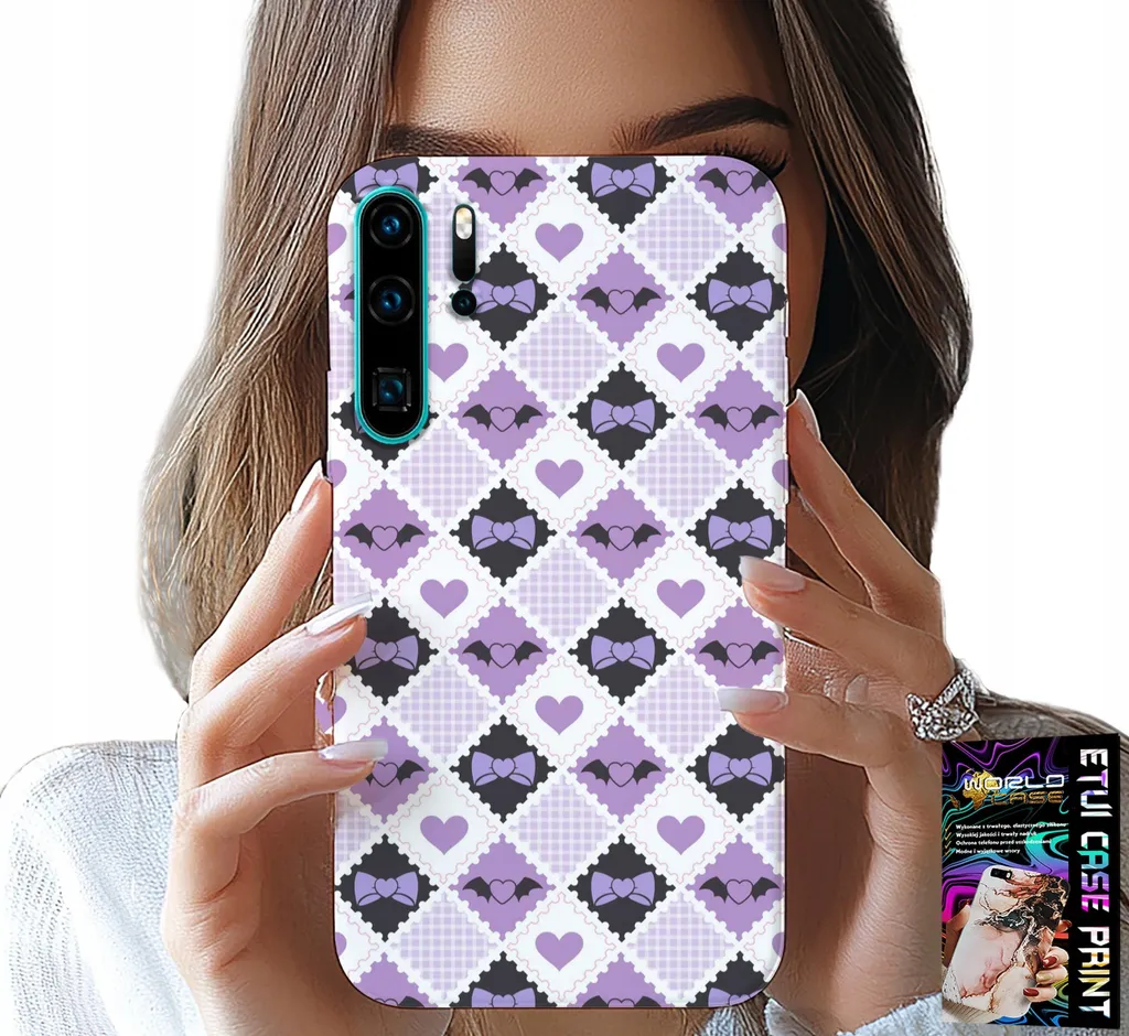 Custodia Per Huawei P30 Pro - Fiocco Con Cuori Alla Moda + Lamina