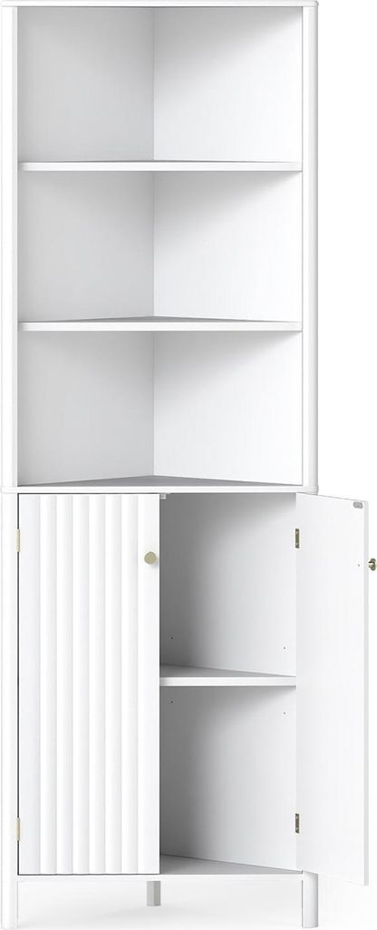 Eckküchenschrank, 2 Türen & 5 Einlegeböden, Weiß, 173 cm Produktbild 