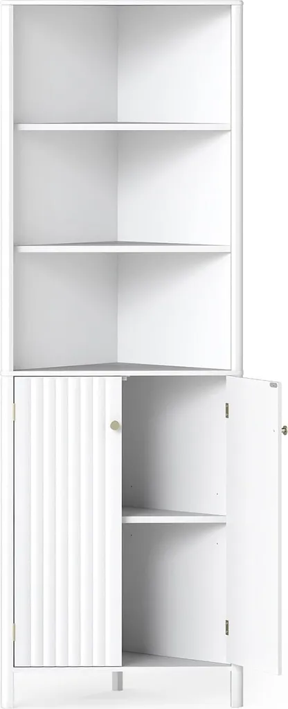 Meuble d'angle de cuisine pour optimiser l'espace de rangement blanc