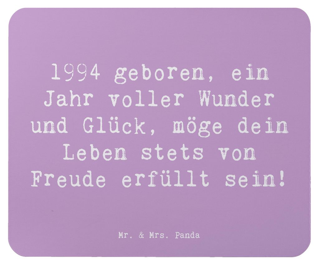 Mr. & Mrs. Panda Mouse Pad Spruch 1994 Geburtstag - Lavendeltraum - Geschenk, Mousepad, 1994er, mousematte, Jahr voller Wunder, laptop mauspad, Gl...
