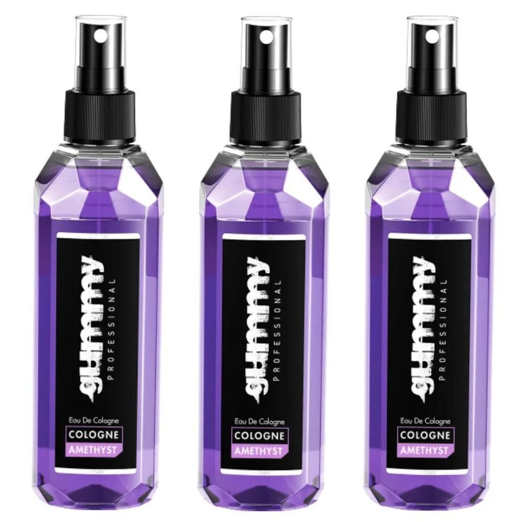3X Gummy Cologne Amethyst 400ml Barber Aftershave Spray Produktbild 