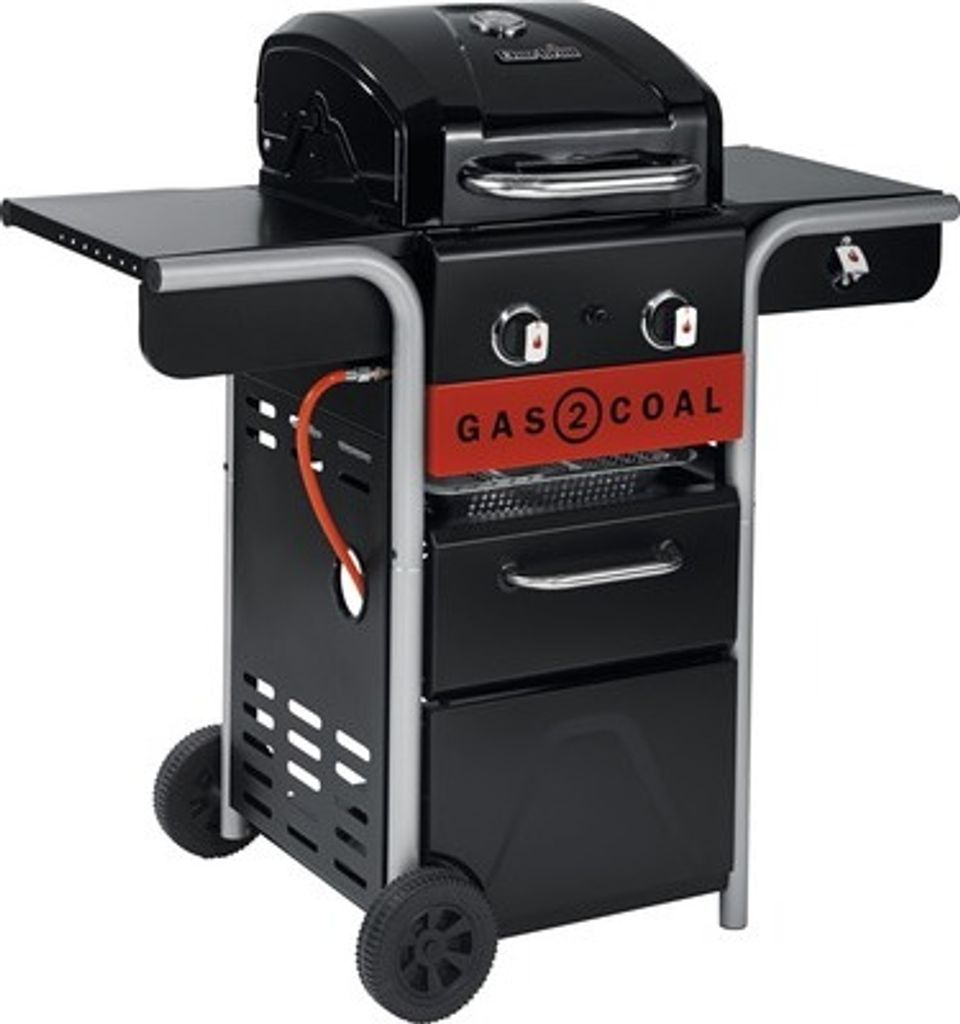Char-Broil Gas2Coal 210 Hybrid Grill - 2 - Brenner Gas & Kohlegrill , Schwarz