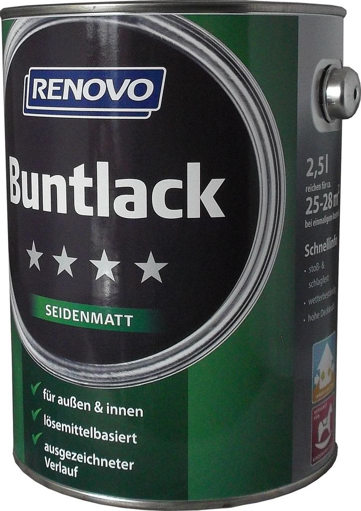 Renovo Buntlack innen/außen Seidenmatt 2,5 Farbwahl, Produktbild 