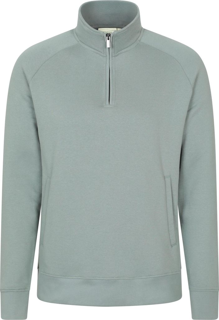 Mountain Warehouse - "Bamburgh" Pullover mit halbem Reißverschluss für Herren MW3496 (L) (Blassgrün)