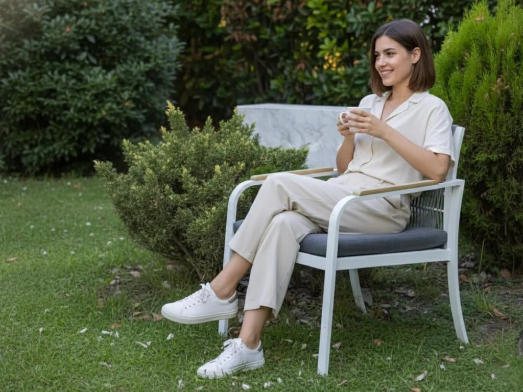 Fauteuil de jardin Design RARO Fauteuil d'Extérieur Chic en Aluminium