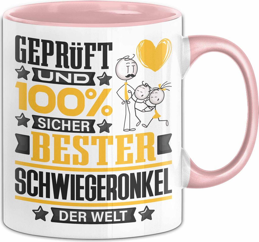 Schwiegeronkel Geschenk Lustiger Spruch für Schwiegeronkel Geschenkidee Bester Schwiegeronkel Der Welt (Rosa)