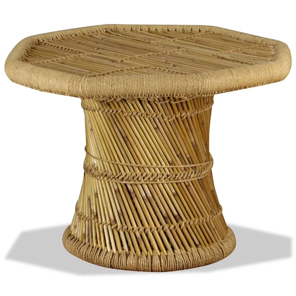 Table Basse en Bambou Durable 60x60 cm - Forme Octogonale et Robuste - 2