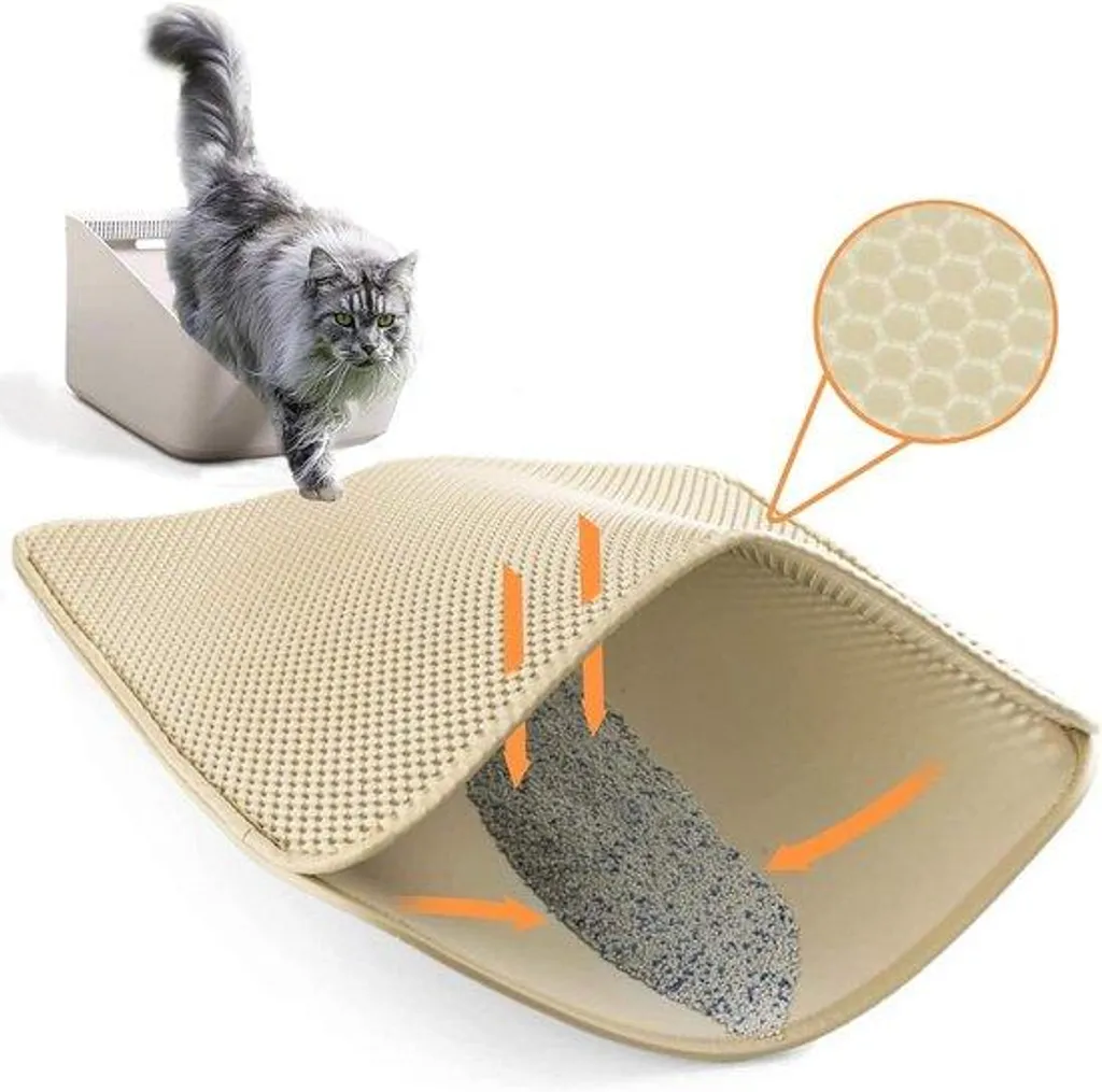 Tapis chat alvéolé double couche grandes mailles facile à nettoyer