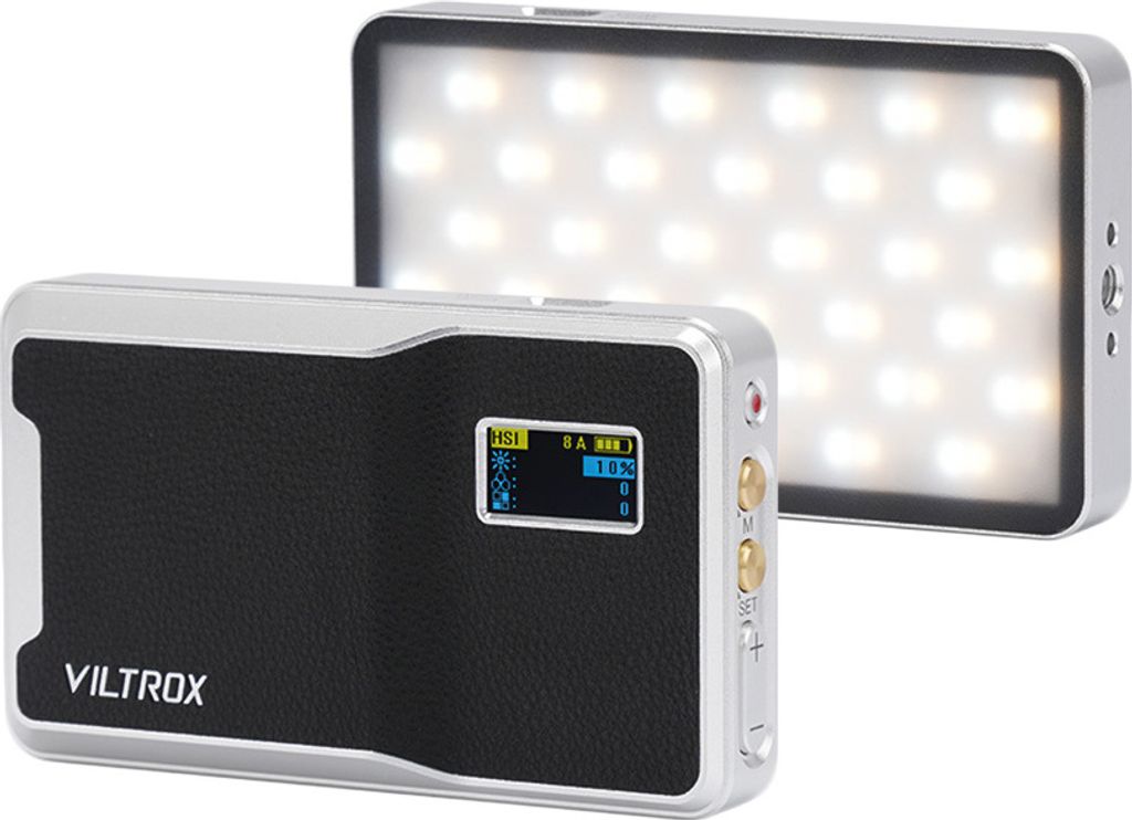 VILTROX 08X 8W RGB-Fotografielampe, Vollfarb-LED-Licht, Taschen-Vlog-Licht, 2500 K šC 8500 K, dimmbar, mit LCD-Bildschirm, 108 LED-Perlen, 26 FX-L...
