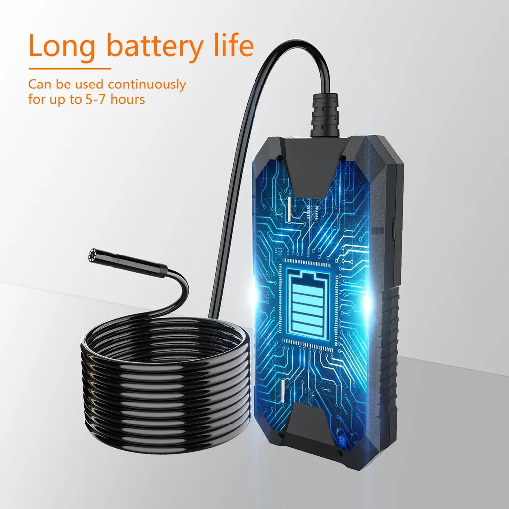 Borescope étanche IP68 avec caméra serpent 33FT et 8 LED ajustables