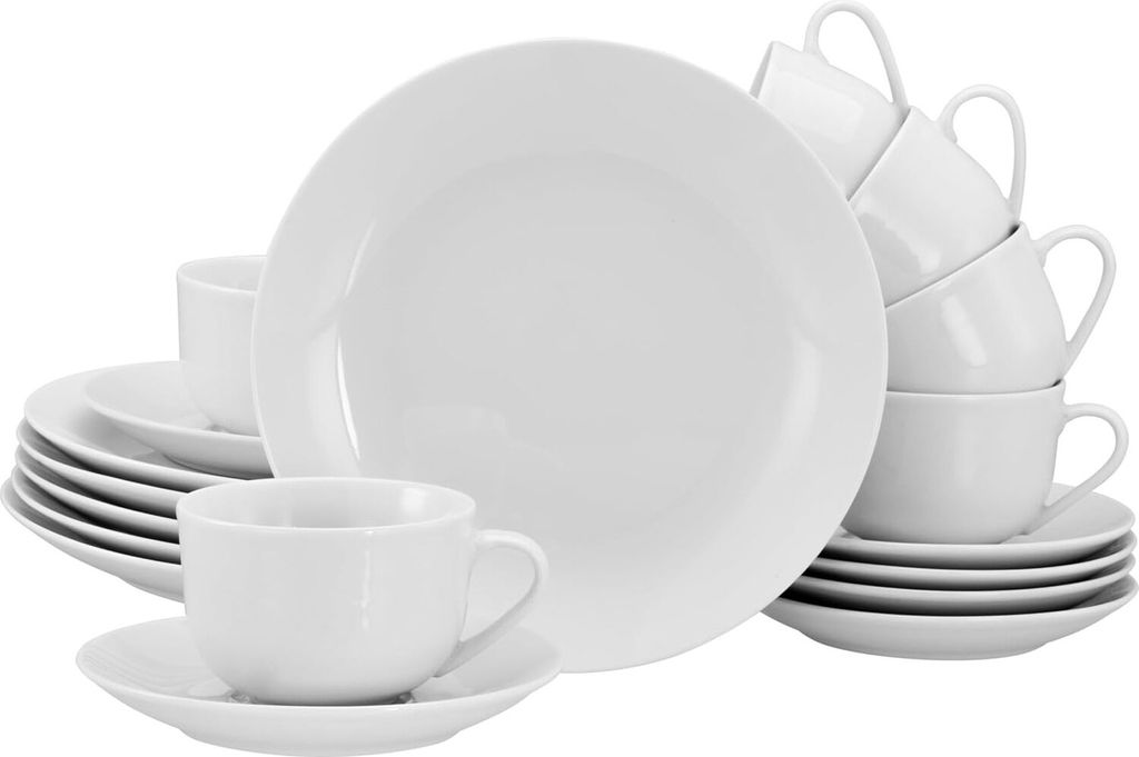 CreaTable, 21924, Luna Weiss, Kaffeeservice 18-tlg, Produktbild 