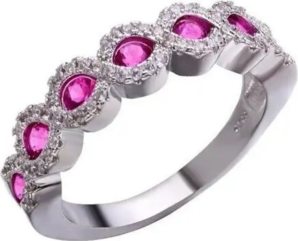 Eleganter Damenring EL-34520 in Silber/Rosa KP34520