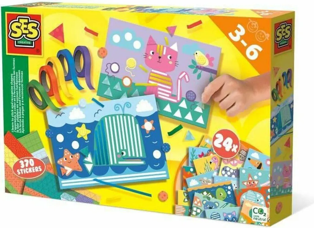 Jouet éducatif SES Creative J'apprends à coller les formes Multicouleur