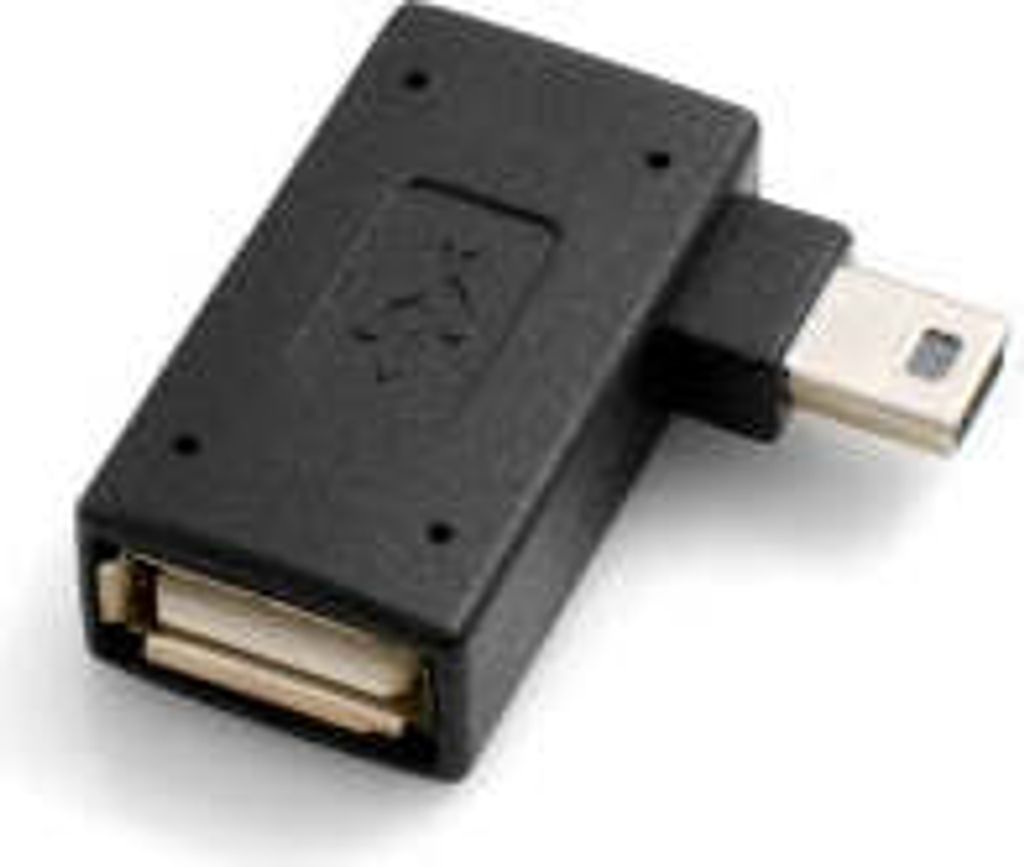 SYSTEM-S USB Typ A Buchse auf Mini USB Stecker 90° OTG Host Cable Flash Drive Verbindung mit extra Micro USB Anschluss für Smartphone Tablet PC