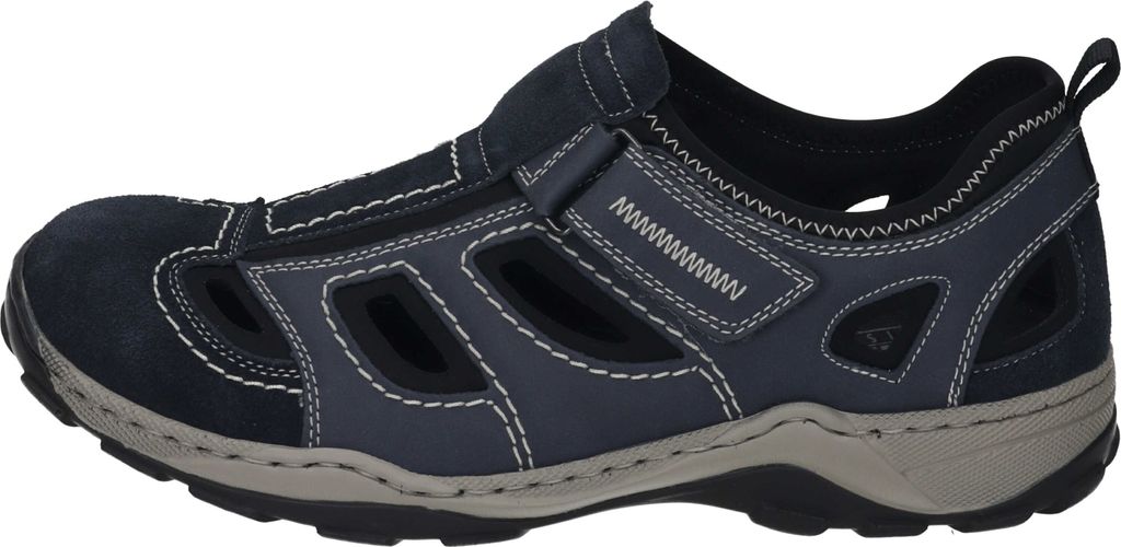 Rieker Herren Klett Halbschuh durchbrochen dunkelblau 44 Produktbild 39