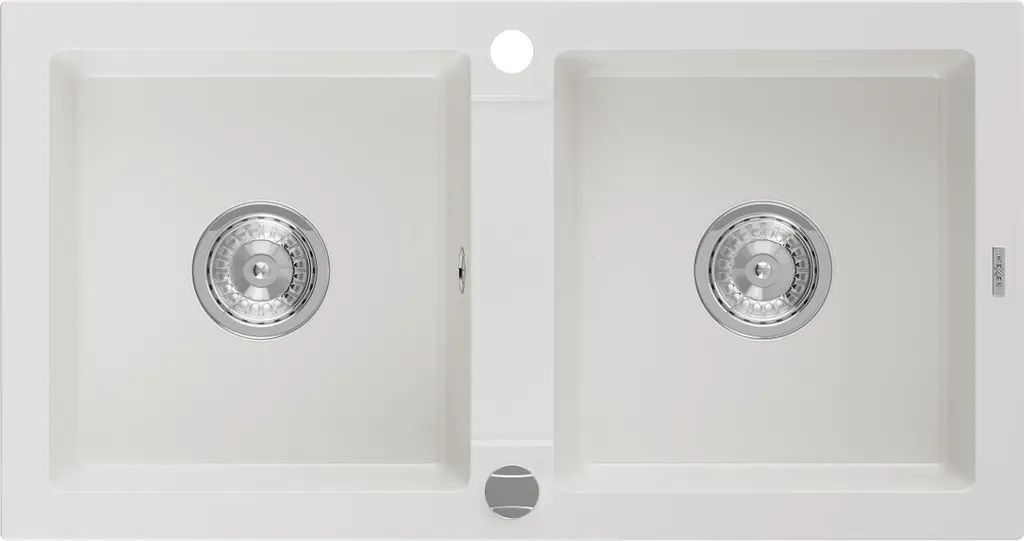 Mexen Mario Lavello Granito Bianco 2 Vasche 820x436mm - Qualità Premium
