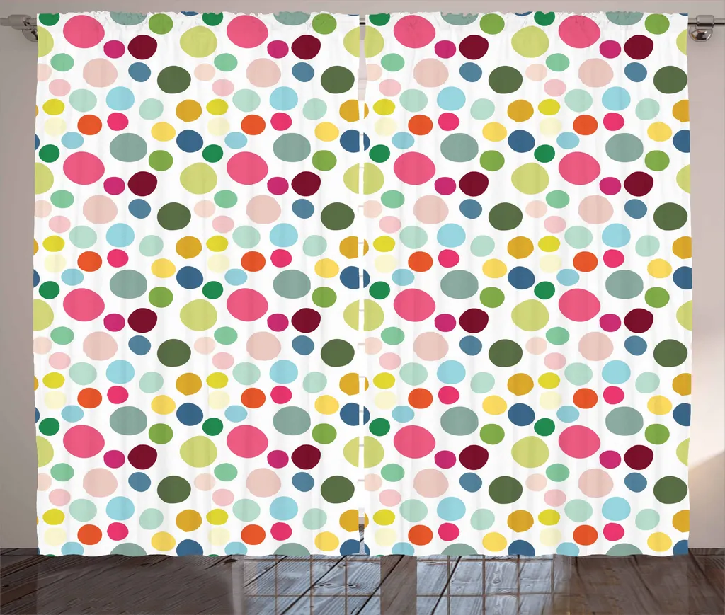 Tenda Rustica ABAKUHAUS 280x175 cm | Forme Circolari Multicolore per Camera