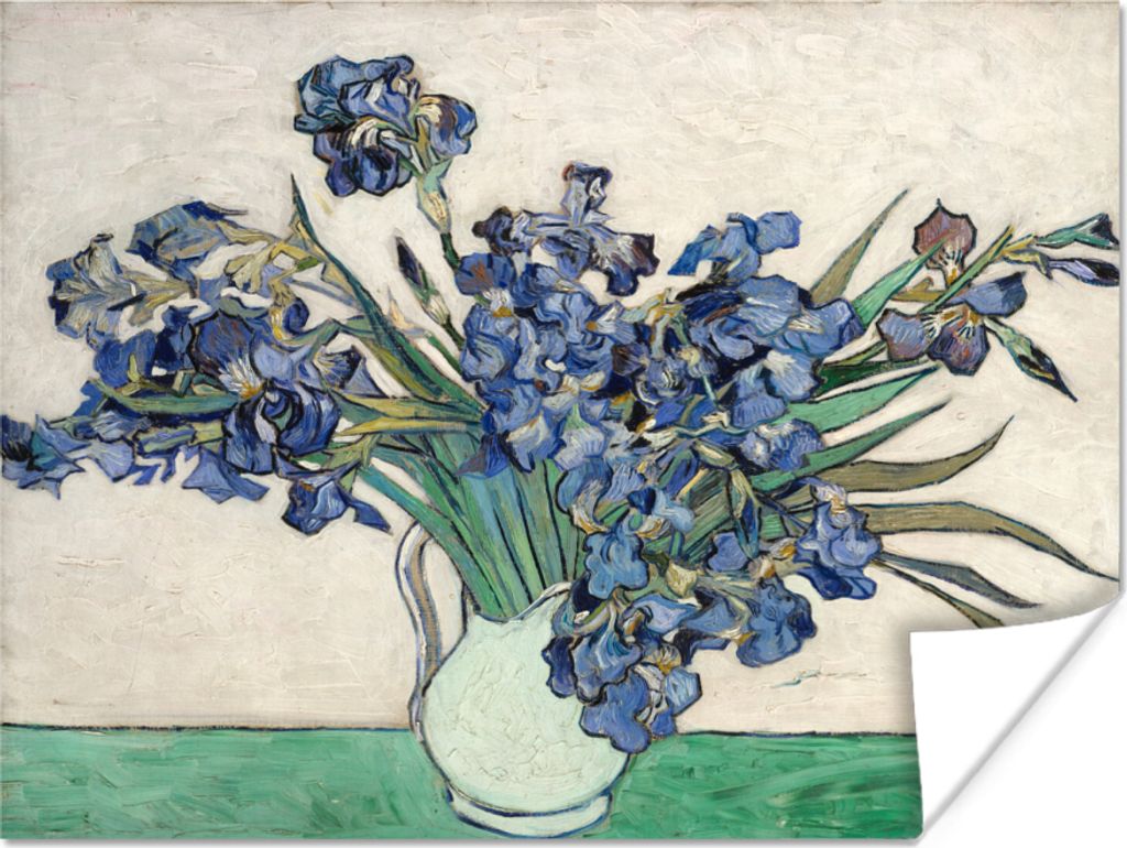 MuchoWow Poster Stilleben mit Schwertlilien - Vincent van Gogh 120x90 cm - Wandbild