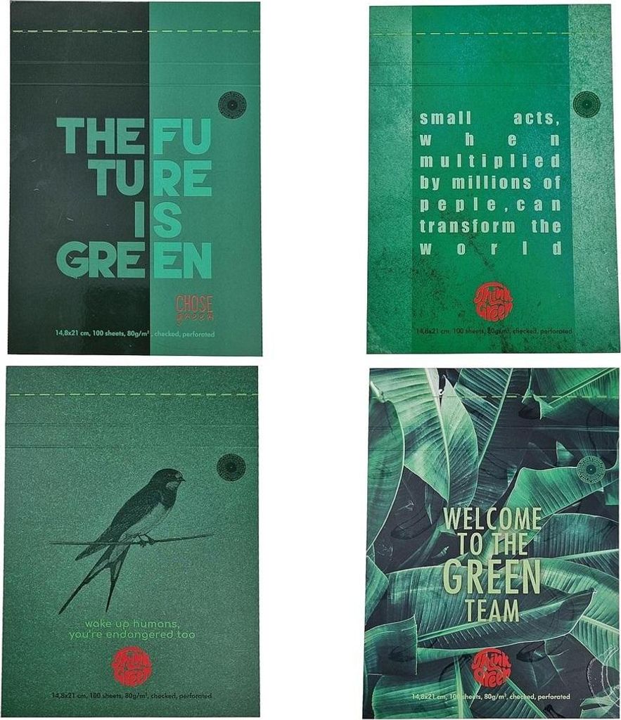 Notatnik A5/100K kratka Flexi Think Green (10szt) Produktbild 