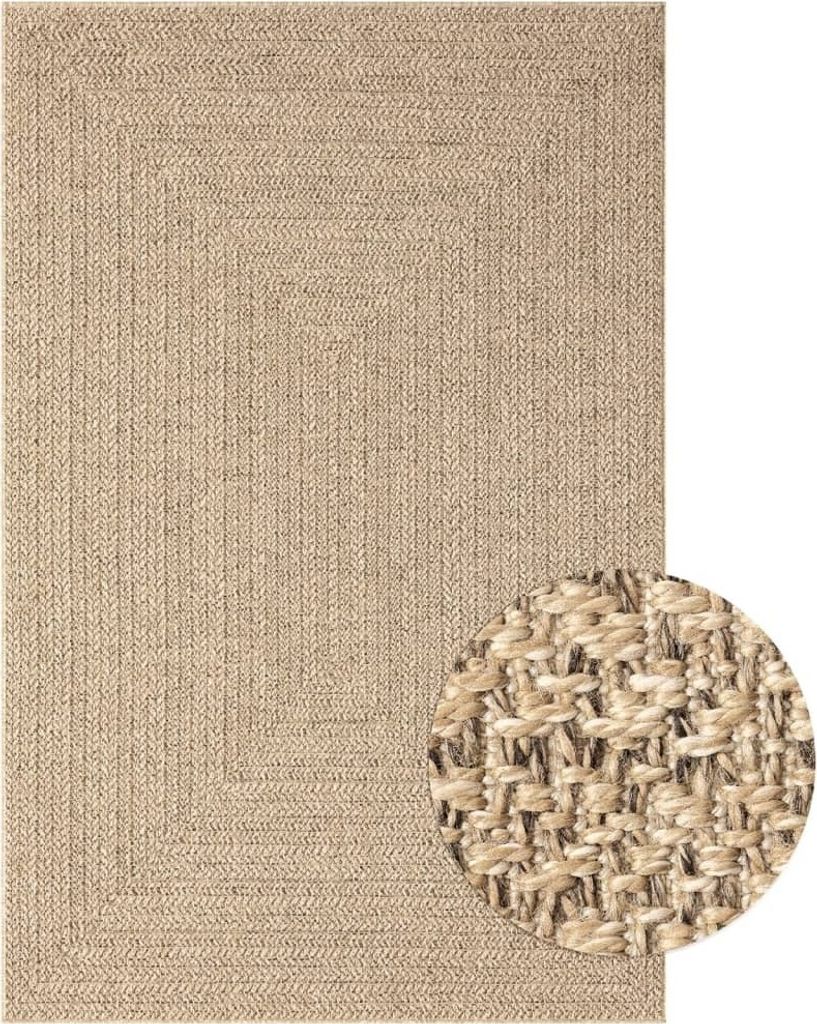 Teppich 160x230 cm Jute-Optik Innen und Außen