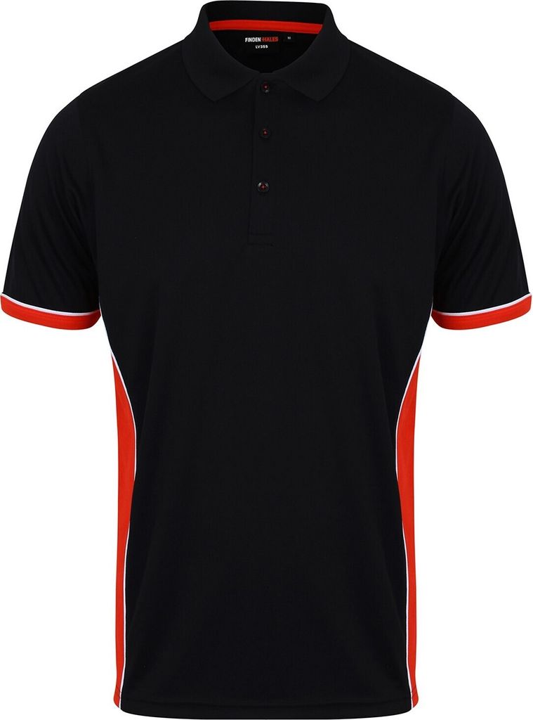 Finden & Hales - Poloshirt für Herren PC6366 (XS) (Schwarz/Rot)