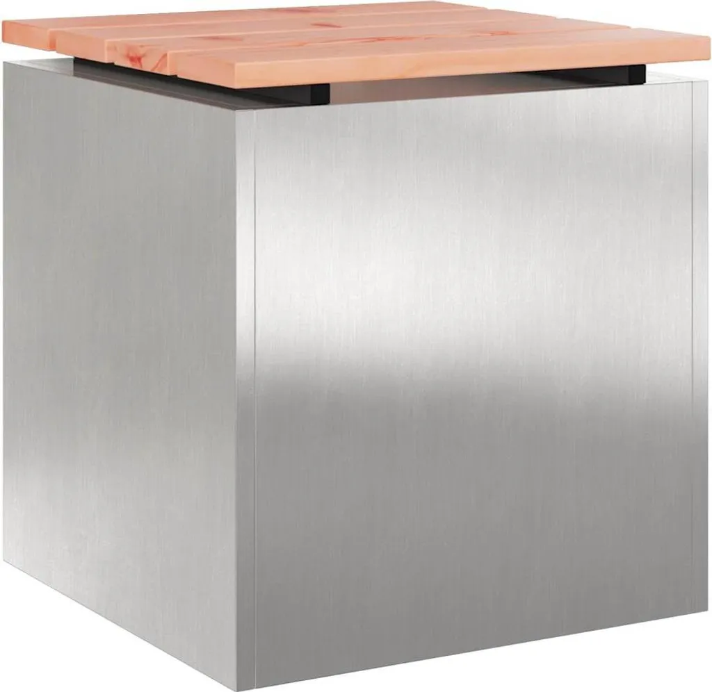 SYFAX™ Panchina da giardino Argento 40 x 40 x 43 cm