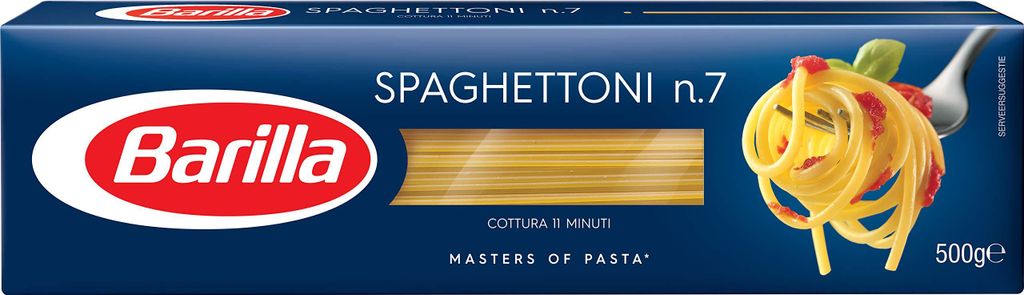 Barilla Hartweizen Pasta Spaghettoni n. 7, 24er Pack (24 x 500 g)
