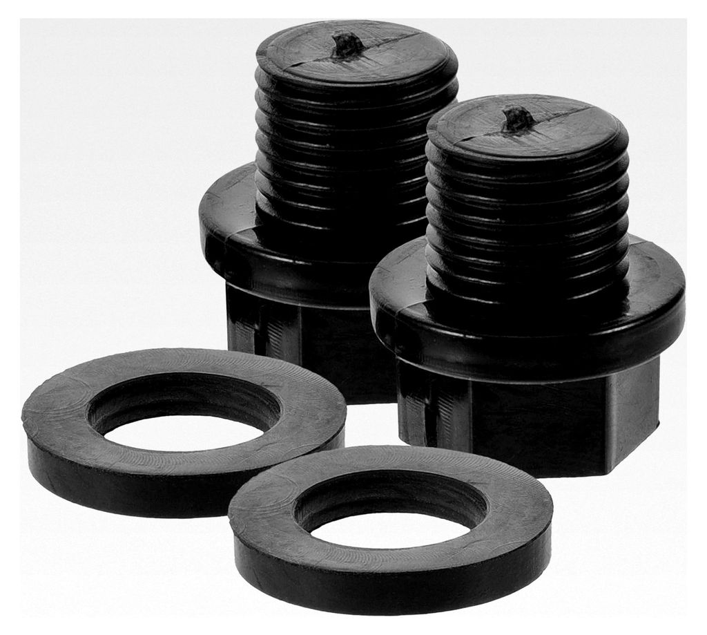 Poolstopfen 2 Stück Pack mit Gewinde und Dichtungsringen aus Kunststoff für Rücklaufleitungen von Schwimmbadpumpen als Winterstopfen