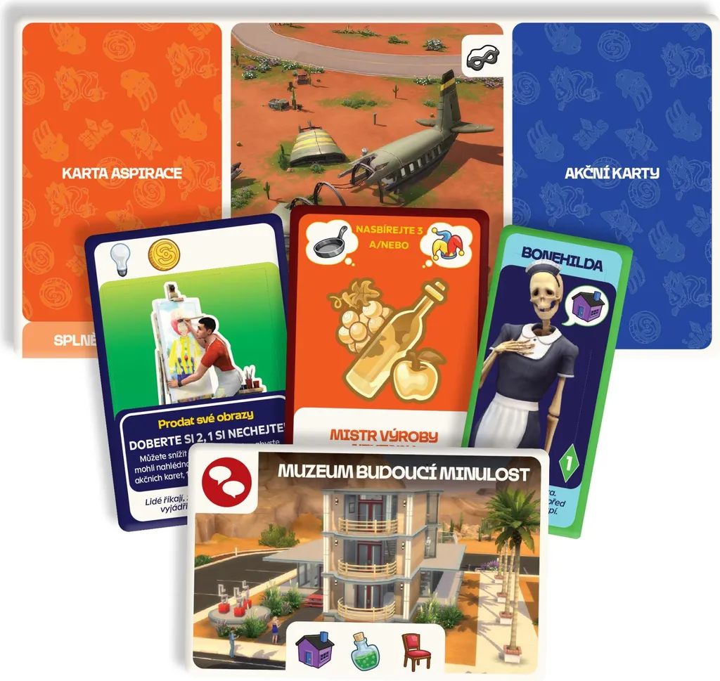 Asmodee Les Sims Jeu de Plateau République Tchèque Edition Originale
