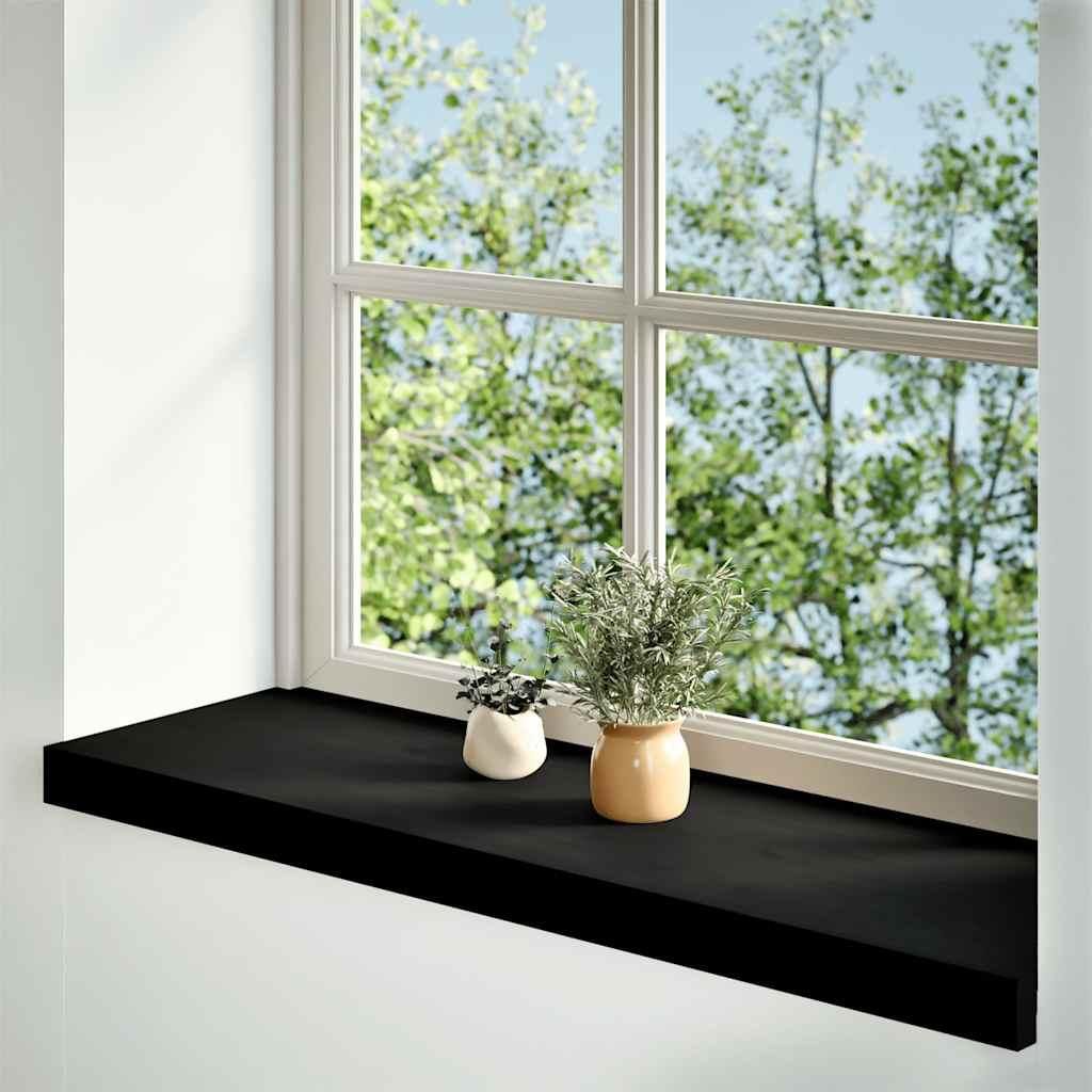 vidaXL Fensterbänke 2 Stk. Dunkelbraun 80x25x2 cm Massivholz Eiche