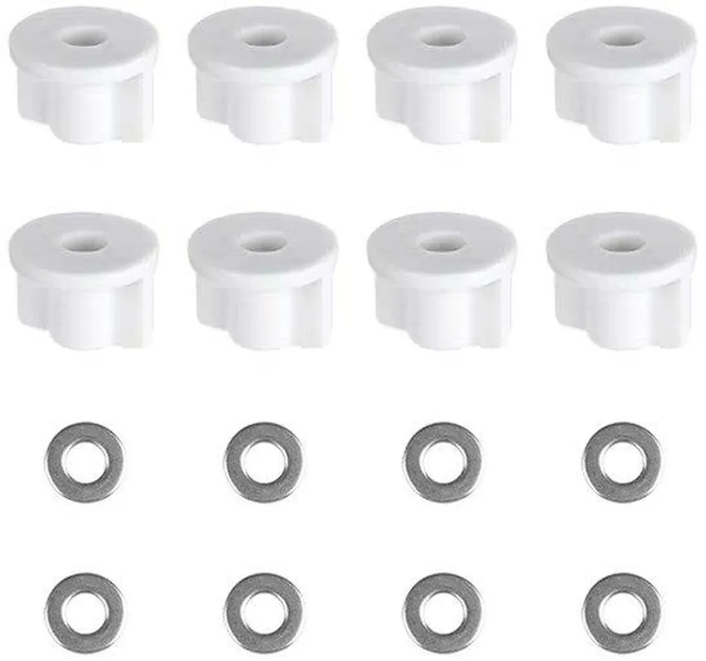 Lot de 8 fixations arrière pour siège de WC avec vis en acier inoxydable
