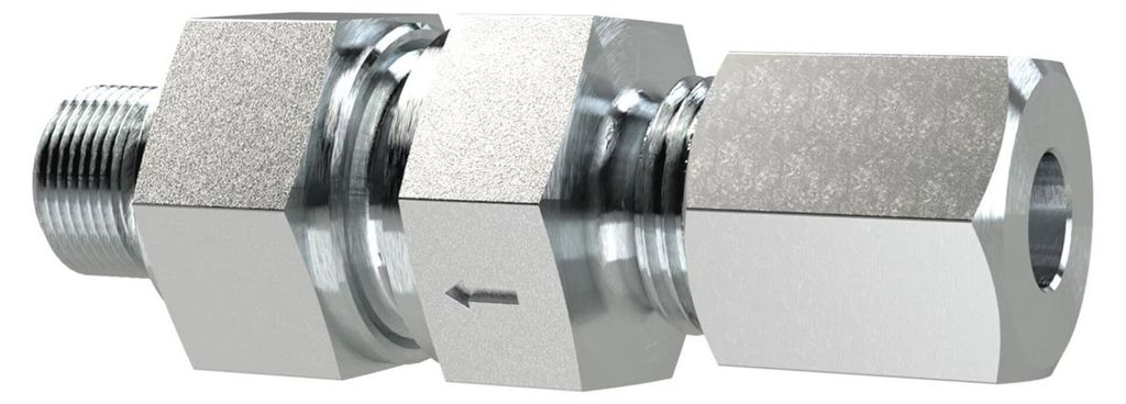 Riegler Rückschlagvent., G3/8a., Rohr-AØ 12mm, PN max. 250, Stahl verz., RSV1238LST