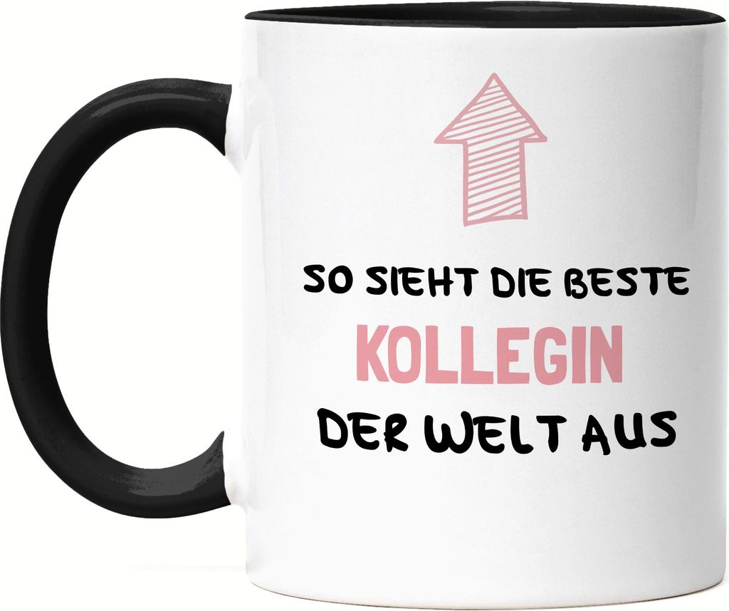 So Sieht Die Beste Kollegin Aus Tasse Schwarz Arbeitskollegin Abschiedsgeschenk Rente Ruhestand Büro
