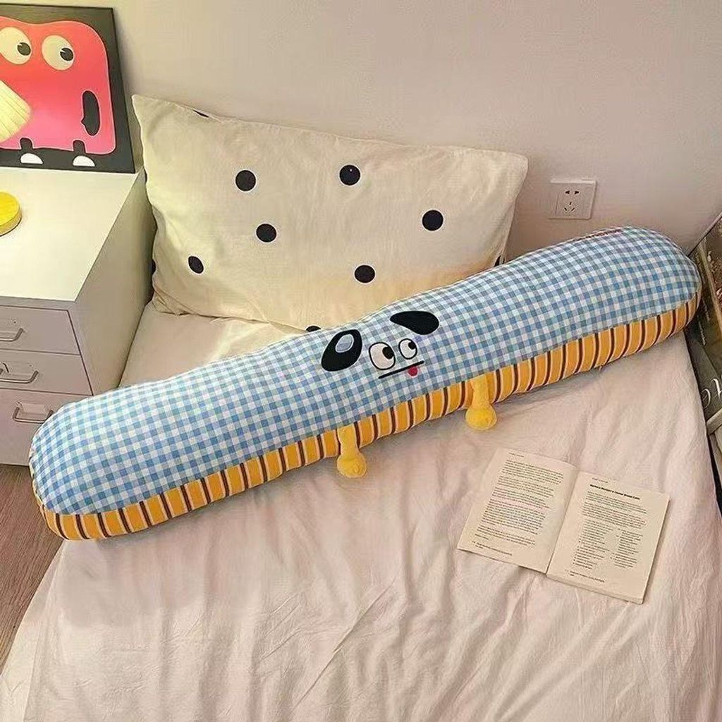 Langes Körperkissen 120 cm – Seitenschläferkissen Gestreift Blau