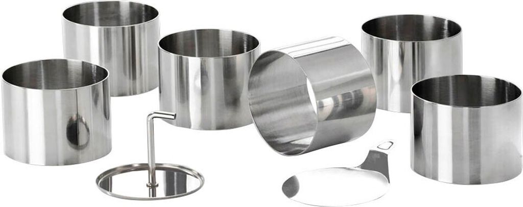 CHG Dessert- und Speisering Set, Edelstahl, 8-teilig, ca. Ø Produktbild 